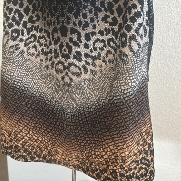 ROZ & ALI Animal Print Chiffon Blouse Sleeveless Size S - Picture 5 of 7